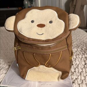 Charming Brown Monkey Kids Backpack